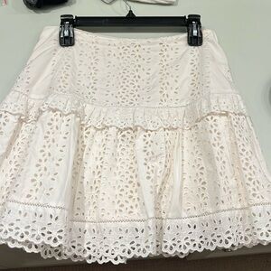 Rebecca Taylor white eyelet skirt 8
